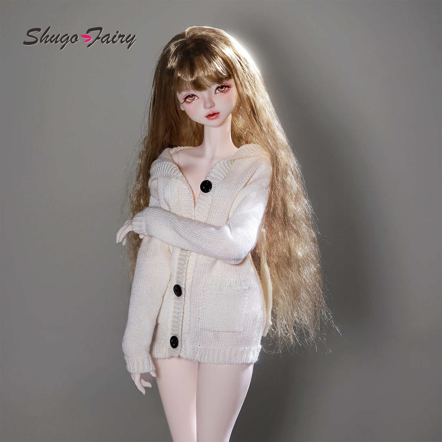 Muñeca Articulada ShugaFairy Liano I 1/4, Conjunto Completo, Estilo Coreano, Look de Hermanas Perezosas, Cárdigan con Capucha, Zapatos, Muñeca BJD Completa