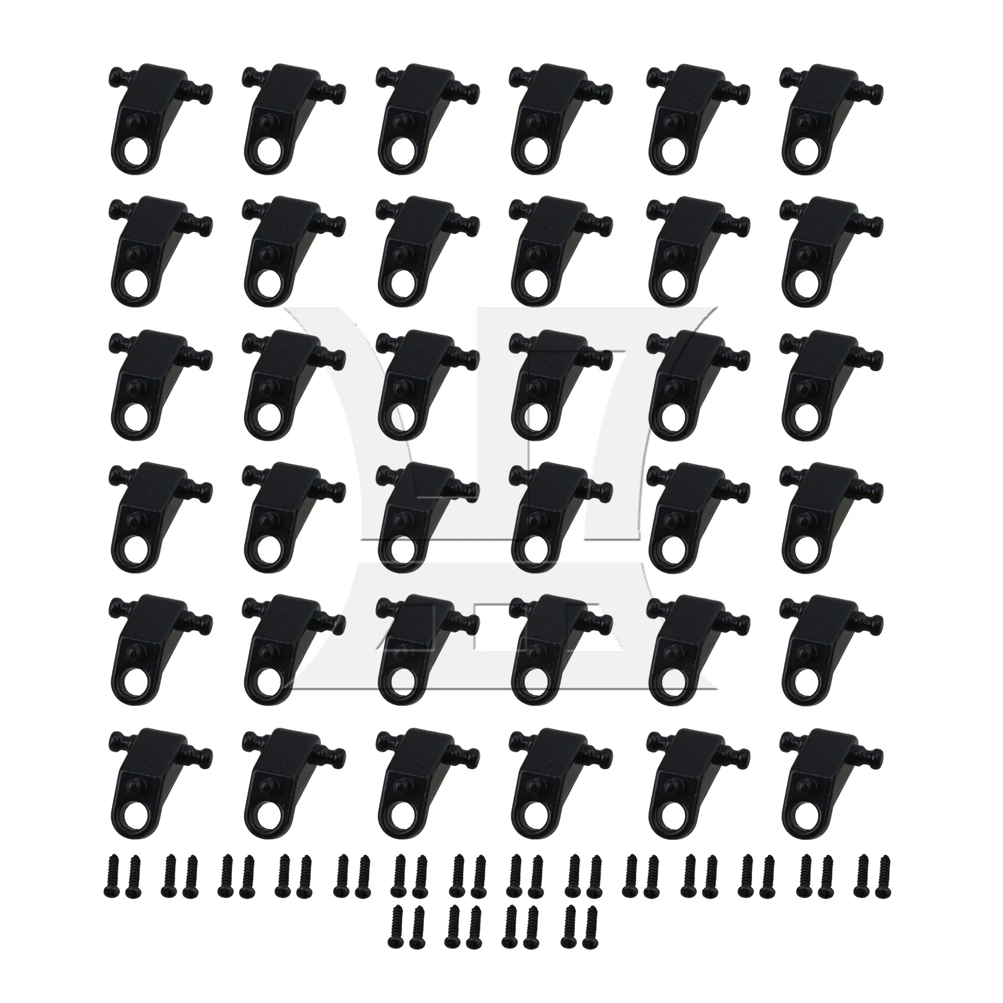 

Yibuy 36 Pcs Professional Electric Guitars Metal String Roller Guides Part