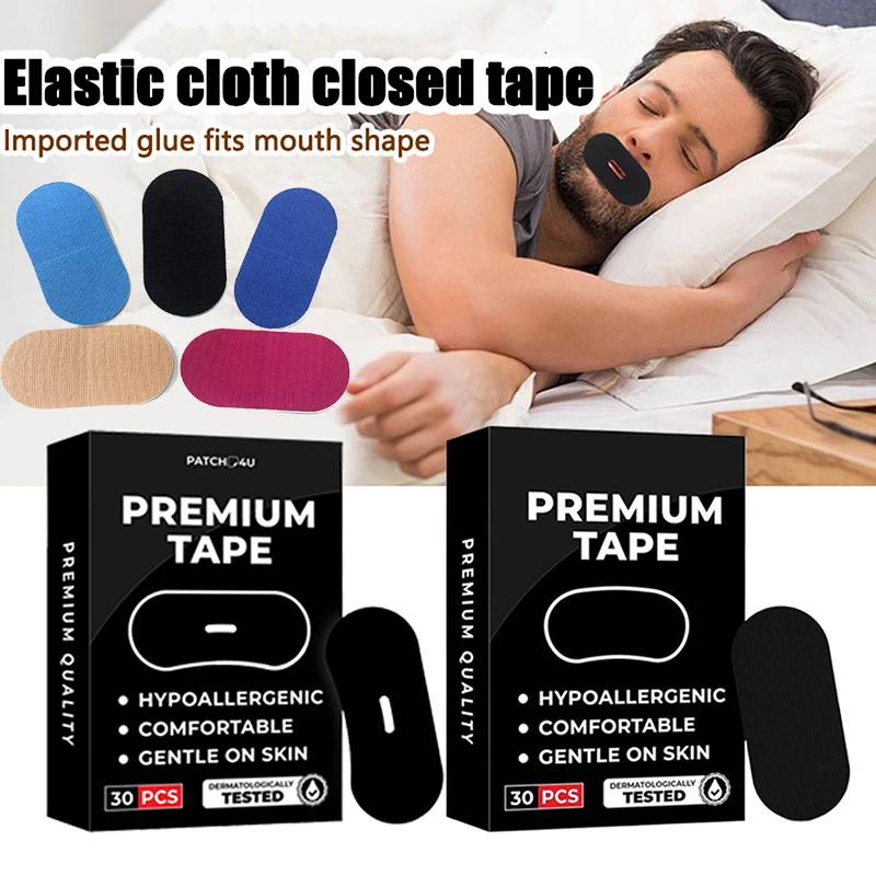 30Pcs Anti Snoring Sleep Mouth Tape Best Breathing Nasal Strips Medical Grade Improved Sleeping Keep Mouth Close Prevent Snoring