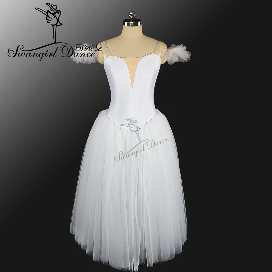 Vestito da tutu di balletto bianco fata per adulti vestito da tutu di balletto romantico professionale per ragazze costumi di balletto BT9028