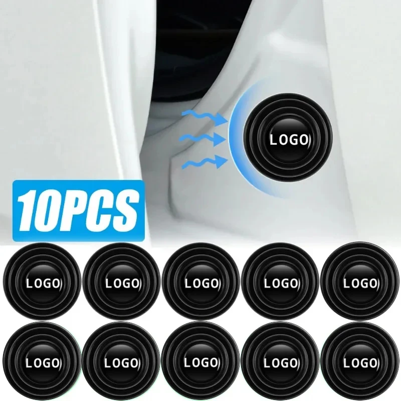 وسادة سيليكون مضادة للصدمات مع شعار لباب السيارة ، عازل عالمي مضاد للضجيج ، حشية ، ملصق باب مضاد للتصادم ، وسادة تصادم عازلة للصوت