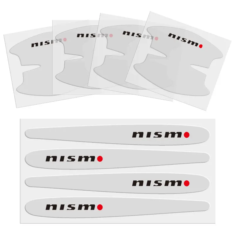 For Nissan Nismo Logo X-Trail Xterra Qashqai Sylphy Versa Tiida Almera Altima Car Door Bowl Handle Stickers Decals Accessories