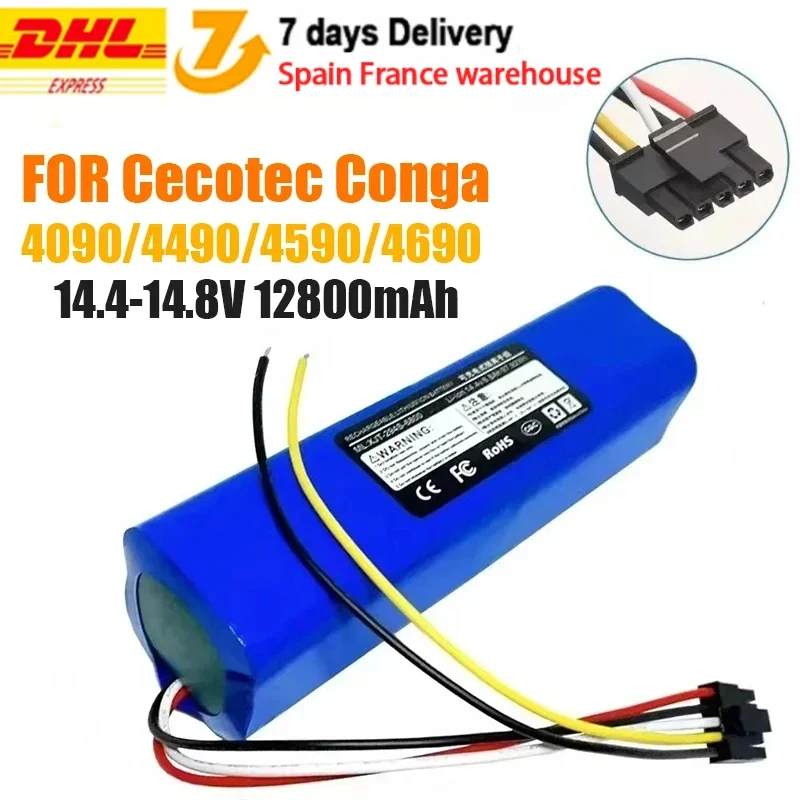 14.8V 12800mAh 100% New CECOTEC CONGA 4090 4490 4690 4590 Mopping Robot Battery Pack Netease Intelligent Manufacturing NIT Model