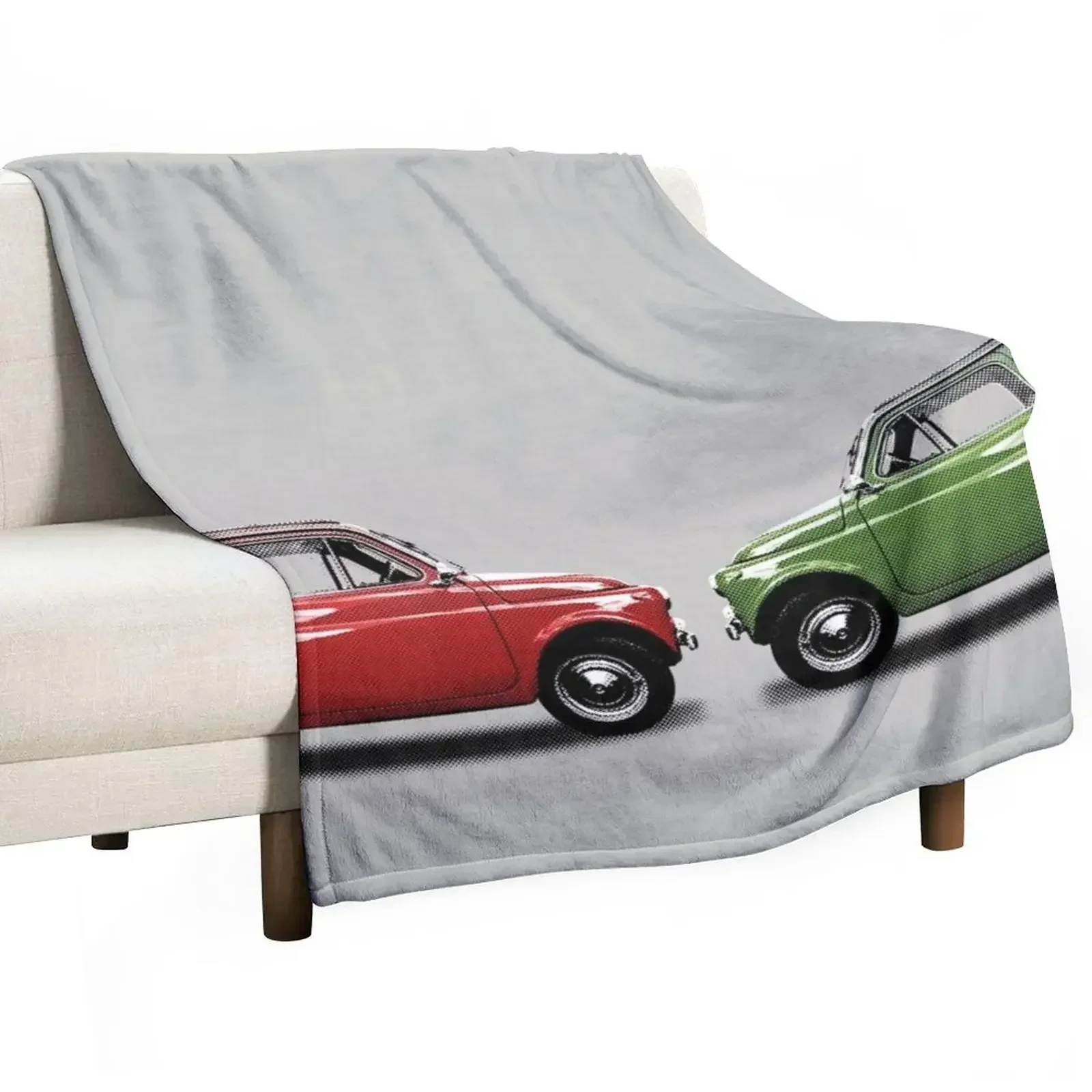 

Italian Fiat 500 Throw Blanket Cute Plaid valentine gift ideas Blankets