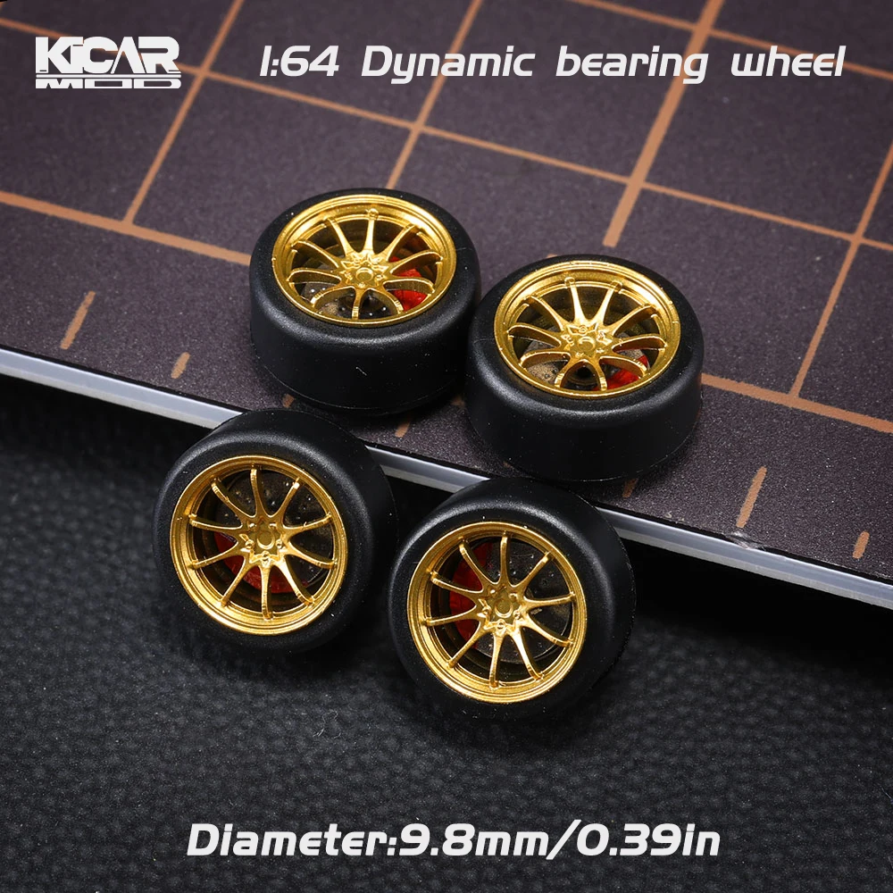 1/64 Maßstab Harz-Lagerräder Gummireifen Bremsscheiben-Set für Tomica Diecast-Autos Modifizierungsteile – Detail 18