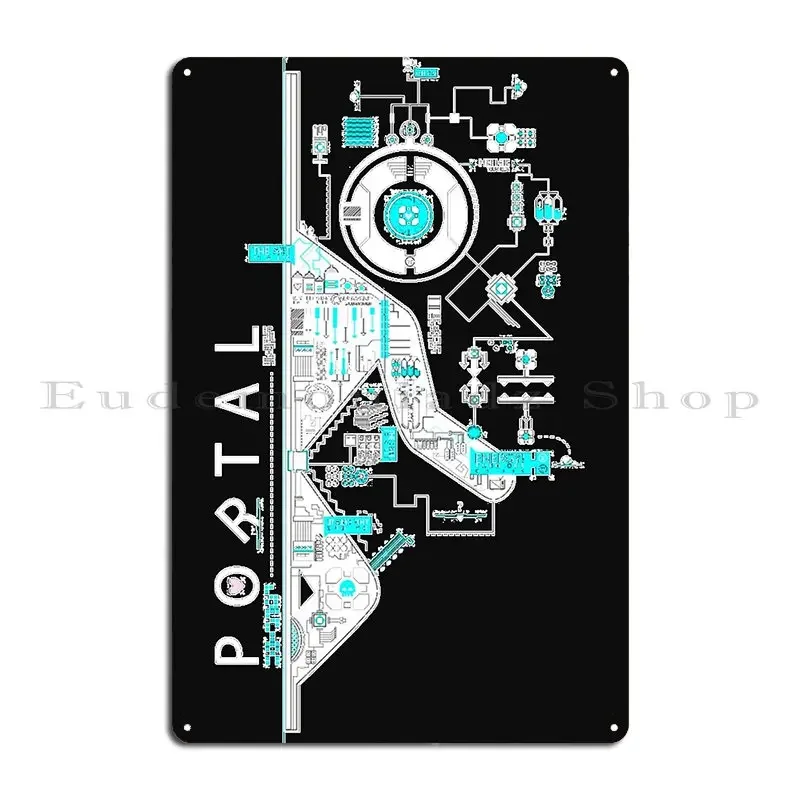 Portal 2 Art Essential T Shirt Metal Plaque Poster Designer Club Party Party Living Room Tin Sign Poster