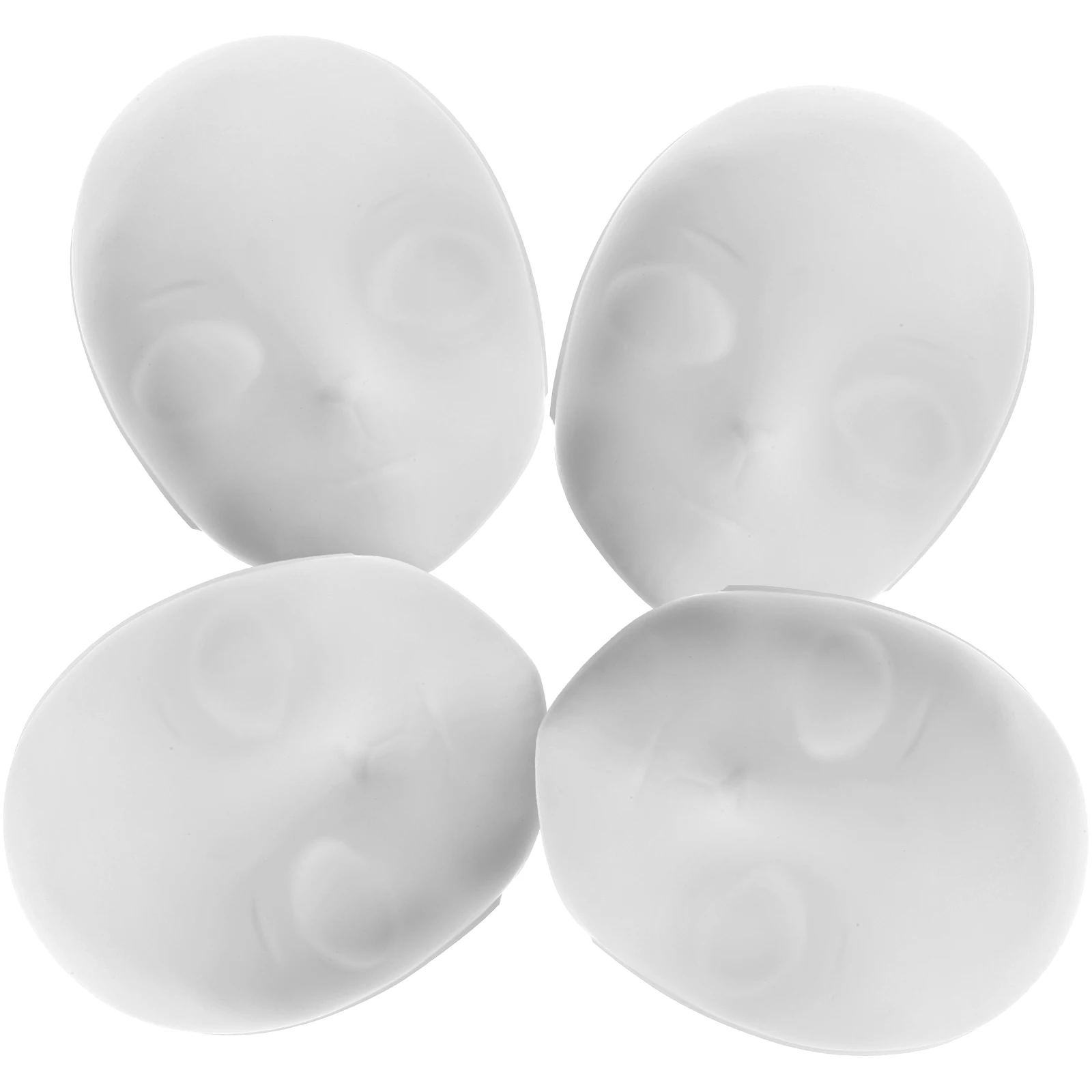 

4pcs Fox Face Masks Blank White PVC DIY Decorative Unfinished for Adults Cosplay Halloween Prom Craft Bulk Pack Toy