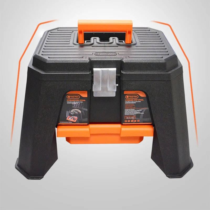 صندوق الأدوات المنظم تخزين البراز أداة صندوق مع درج سلم بلاستيكي الصيد غسيل السيارات حديقة المحمولة حقيبة خزانة منزلية #6