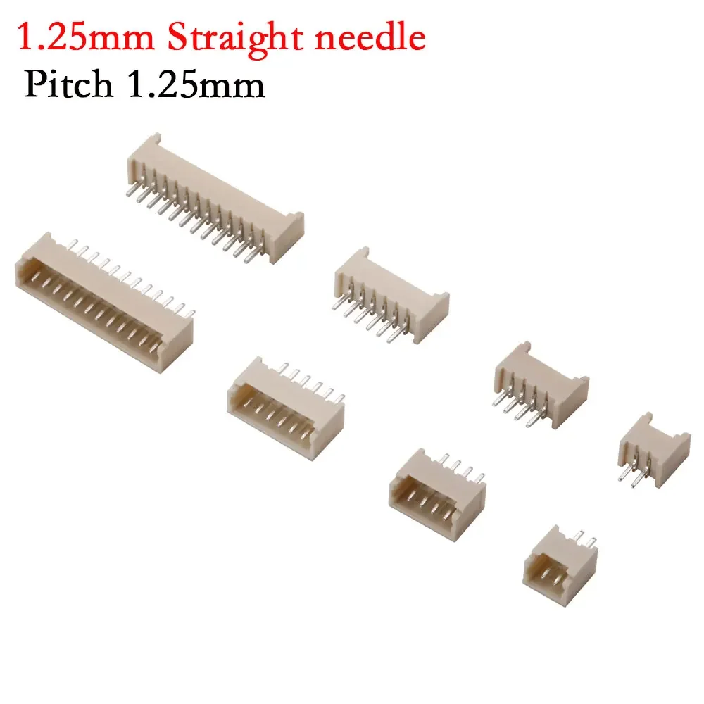 JST 1.25mm PH2.0mm XH 2510 2.54mm Pitch Connector Header Mannelijke Blade 2/3/4/5/6/7/8/9/10/11/12/13/14/15/16P Rechte Gebogen naald