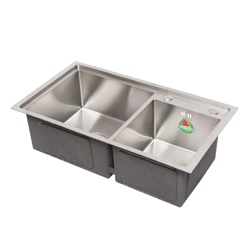 for Stainless Steel Handmade Kitchen Sink Double or Single Slot Thickened 304/201 Material Household Factory Direct Sales