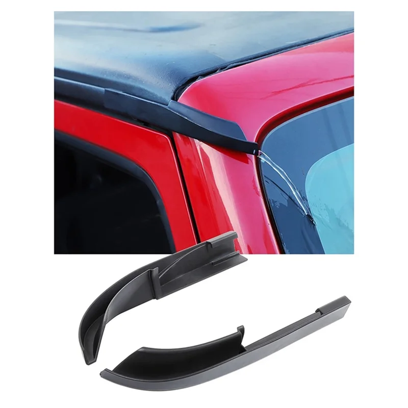 

Version Car Roof Rain Gutter Extension Upgraded Design For Jeep Wrangler JK JKU 2011-2017