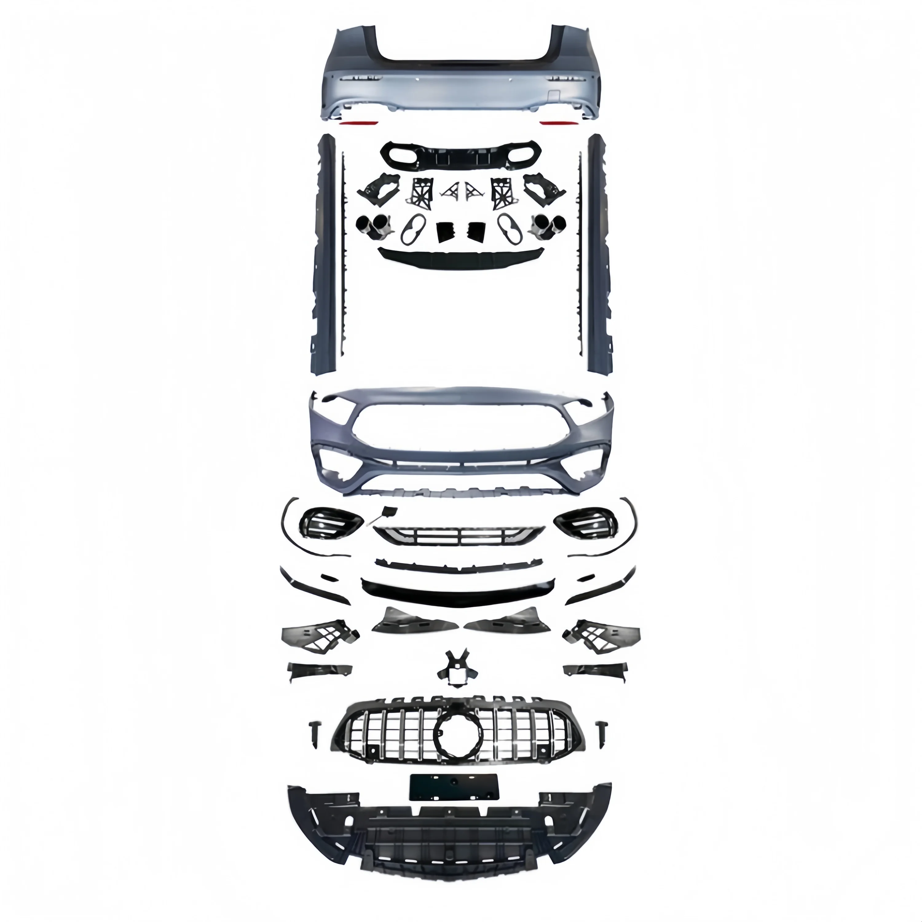 

Dream Garage Body Kit For Benz A-Class W177 Modified A45s Front Bumper Grille, Rear Lip, Tail Throat Side Skirt, Rear Bumper