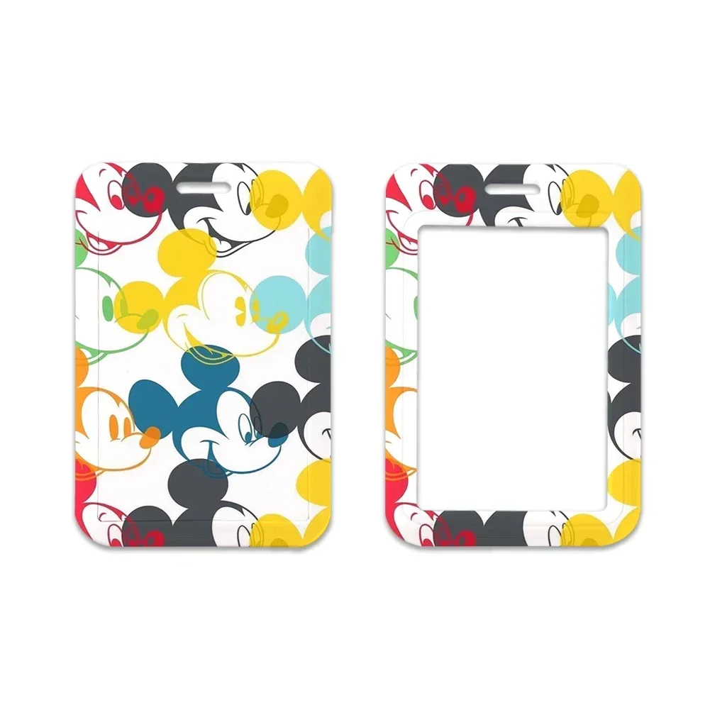 

Разноцветный ремешок с Микки Диснеем, держатель для бейджа, женские держатели для карт, выдвижной зажим, веревка, ремешок для девочек, чехол для карт