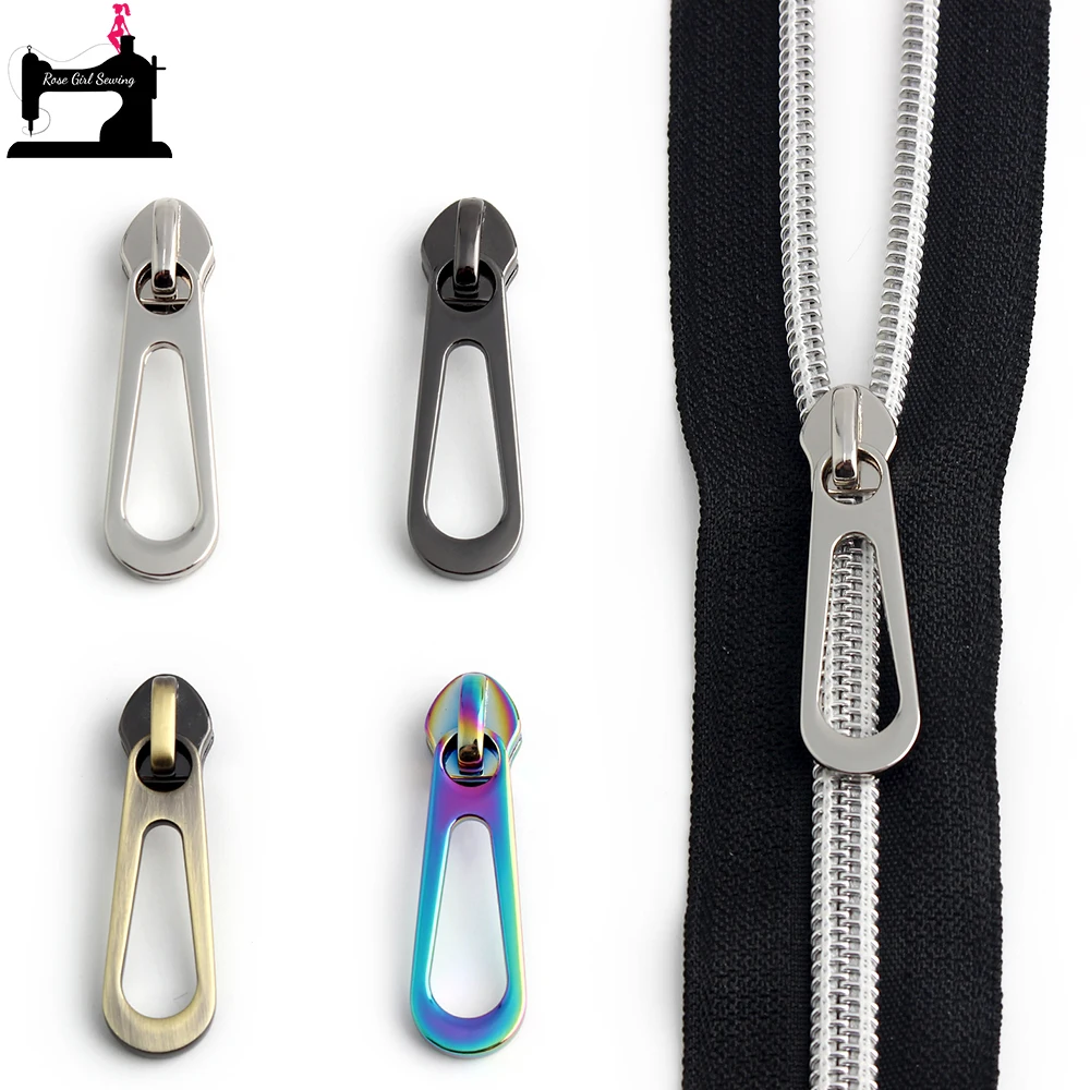 

5/20PCS 5# Simple Nylon Zipper Slider For Men Women Wallet Bags Belt Handbag Clothes Shoes Decorative Zips Heads Accessories
