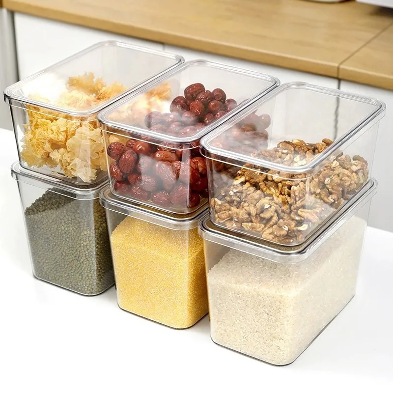 Thickened High Transparency Storage Box - Multi-Purpose PET Lid Food Fridge Container - Versatile Countertop Organizer