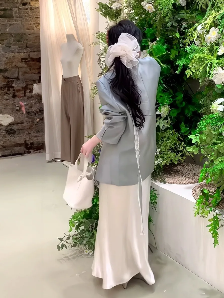 ブレザー オーバーサイズ レディース 女性用 夏 スーツ 洗練されたストラップ 七分丈 センスフルなカラー フォールドストランド 見事な星