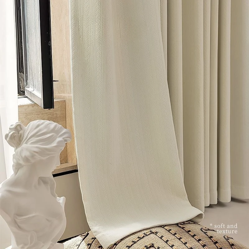 Custom Size French Vintage Green Chenille Fashion Luxury Jacquard Wheat Ear Shading Curtains for Living Dining Room Bedroom