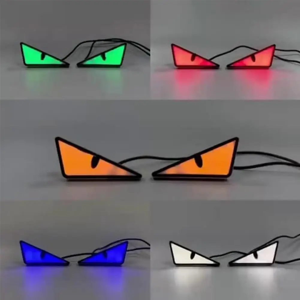 Motorcycle LED Triangle Devil Eye Light Dynamic With Flashing Lights Motorcycle Decorative Accessories New