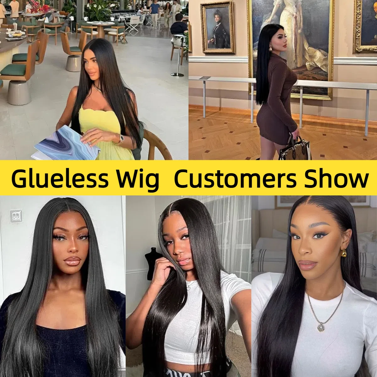 العظام مستقيم البرازيلي غلويليس الإنسان هاي الباروكات قبل قطعها قبل قطع 7x5 شعر الإنسان مستقيم مع شعر الطفل شعر طبيعي مفرود