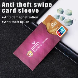 10Pcs Anti-Theft Card Holder Aluminum Foil RFID Case Anti-degaussing Card Holder Protection Bank Card Set Shielding Bag NFC