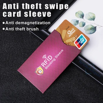 10Pcs Anti-Theft Card Holder Aluminum Foil RFID Case Anti-degaussing Card Holder Protection Bank Card Set Shielding Bag NFC
