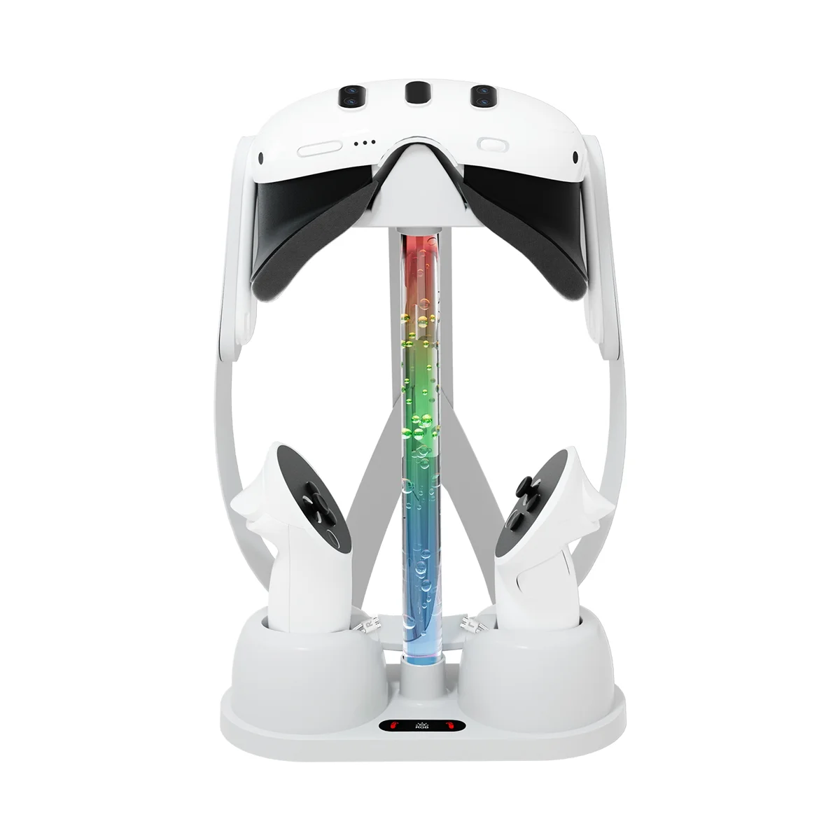 

AU47-Charging Dock for Meta Quest 3 VR Headset Charging Stand Charger Station for Meta Quest 3 RGB Lights Storage Stand