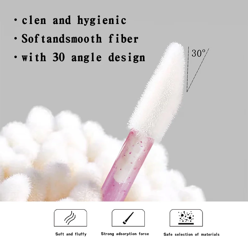 100 ชิ้น Disposable Lip Brush Eyelash Extension แปรงแต่งหน้า Lash มาสคาร่า Applicator ลิปสติก Wands เครื่องสําอางค์เครื่องมือ