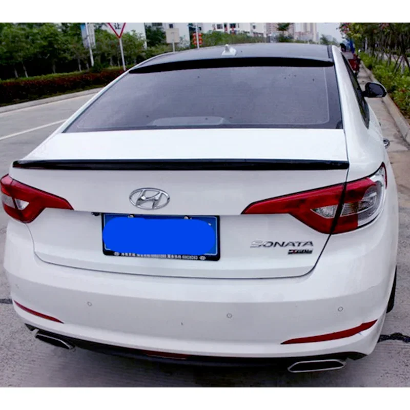 Roof Spoiler for Hyundai Sonata 2015 2016 Glossy Black Auto Rear Trunk Wing ABS Plastic Refit Accessories