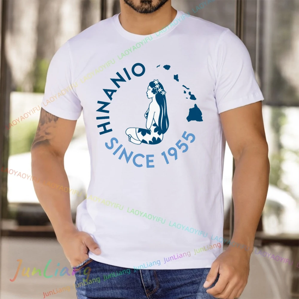 Harajuku moda gráfica manga corta Y2k ropa Hinano Tahiti Logo camiseta Unisex sudaderas para hombres camisetas originales para hombres