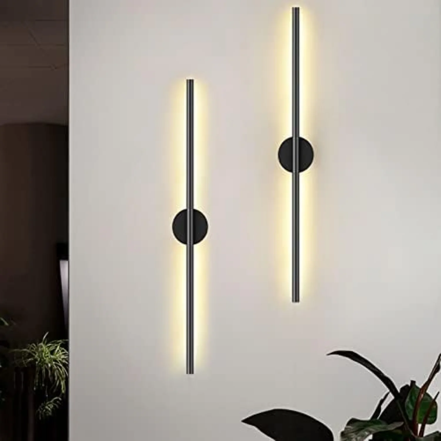 

Modern Sconce Simple Linear Led Black Lights Living Room Sofa Background Sconces Bedroom Bedside Hotel Corridor Foyer Hallwa