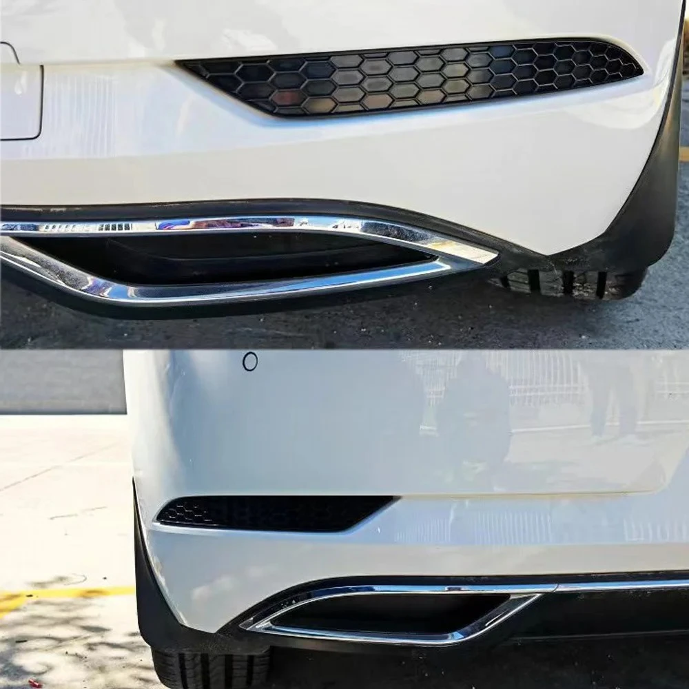 2PCS ABS Gloss Black Car Rear Bumper Reflector Cover Trim For VW Golf 6 7 7.5 8 MK6 MK7 MK7.5 MK8 GTI R R-Line R20 Auto Sticker