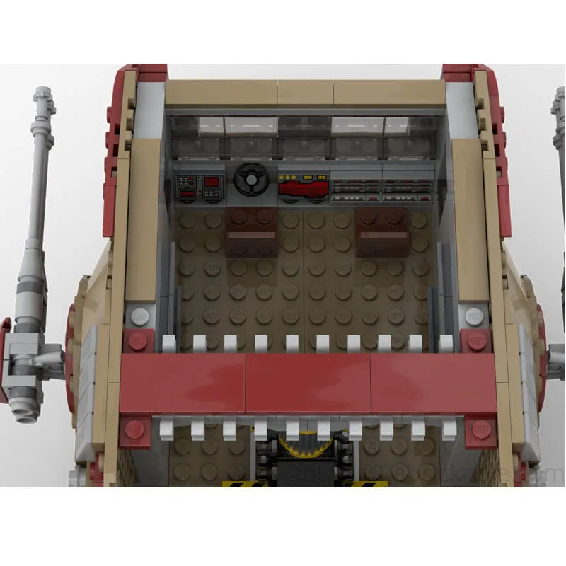 MOC-210537 Behemoth Sandcrawler Blok Bangunan Kendaraan Tempur Berlapis Baja Seri Perang Militer Hadiah Kreatif Edukatif