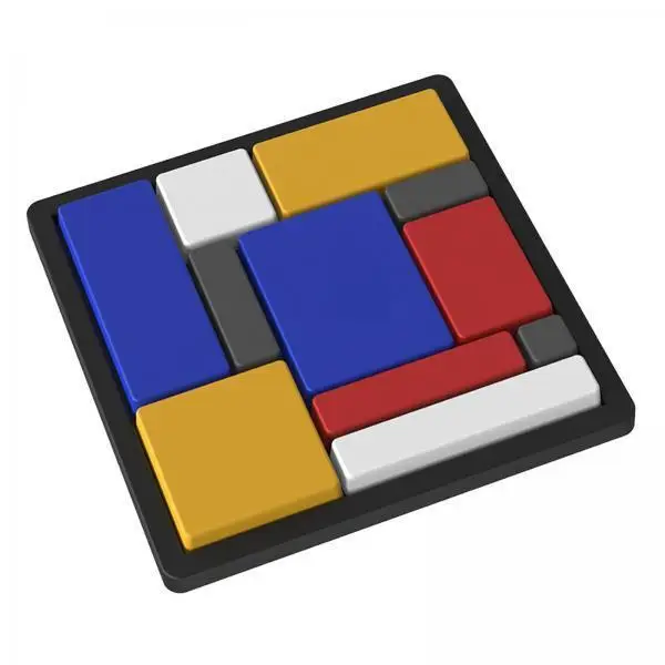 Colorful Geometry Puzzle Block Cognitive IQ Games for Children and Adults Wooden Pp Board Game for Brain Training