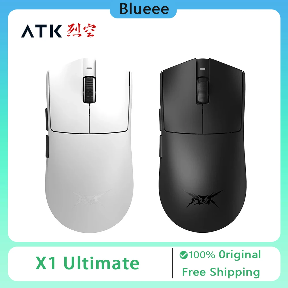 ATK Blazing Sky X1 Ultimate Mouse Dual Mode PAW3950Ultra Wireless Gaming Mouse 8K Custom Lightweight PC Gamer Accessories