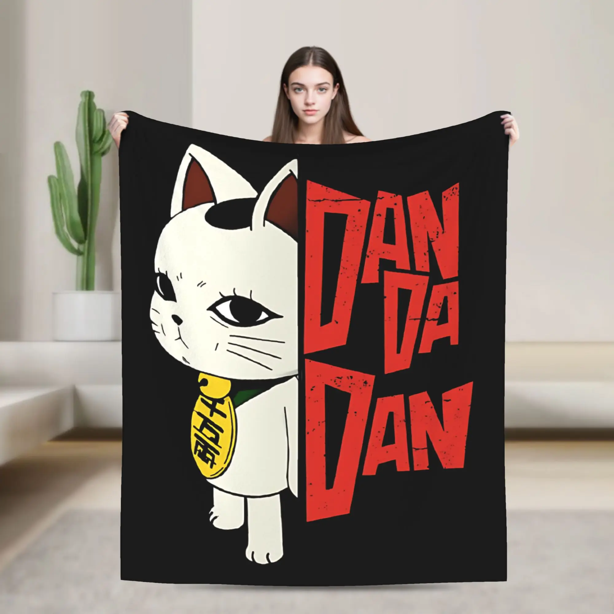 

Одеяло Turbo Granny Cat Spying Dandadan, флисовое многофункциональное одеяло с принтом для постельных принадлежностей, дорожное плюшевое тонкое одеяло