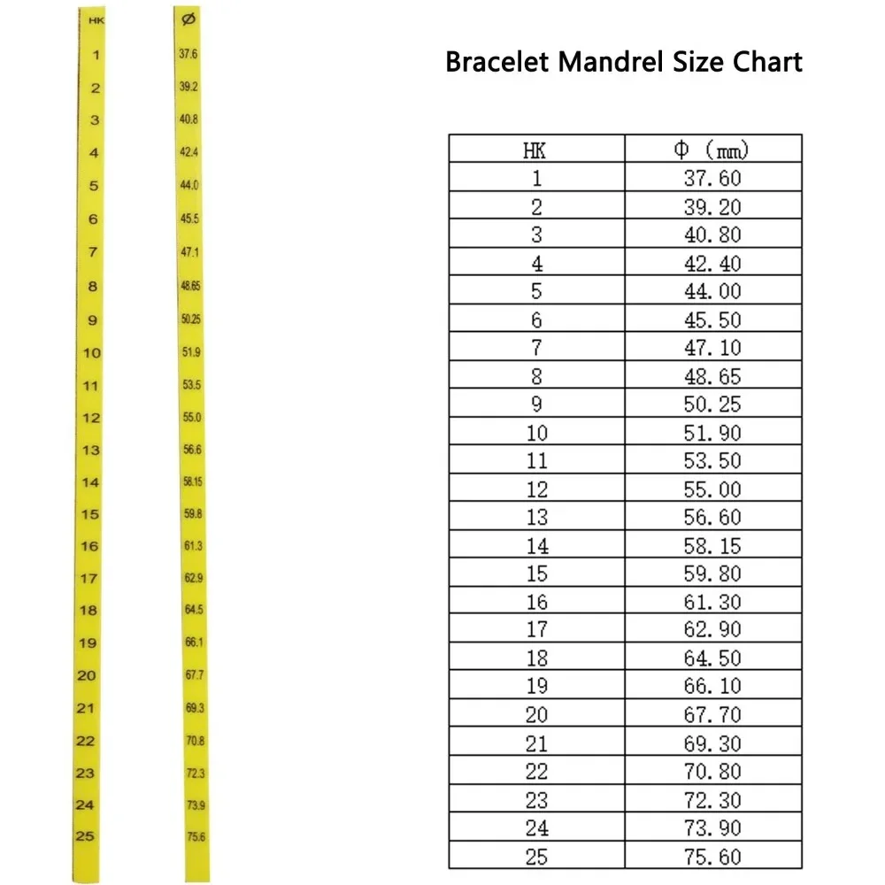 Plastic Round Bracelet Size Mandrel and Rubber Hammer Bracelet Sizing Bangle Mandrel Jewelry Tool Wire Wrapping Tool