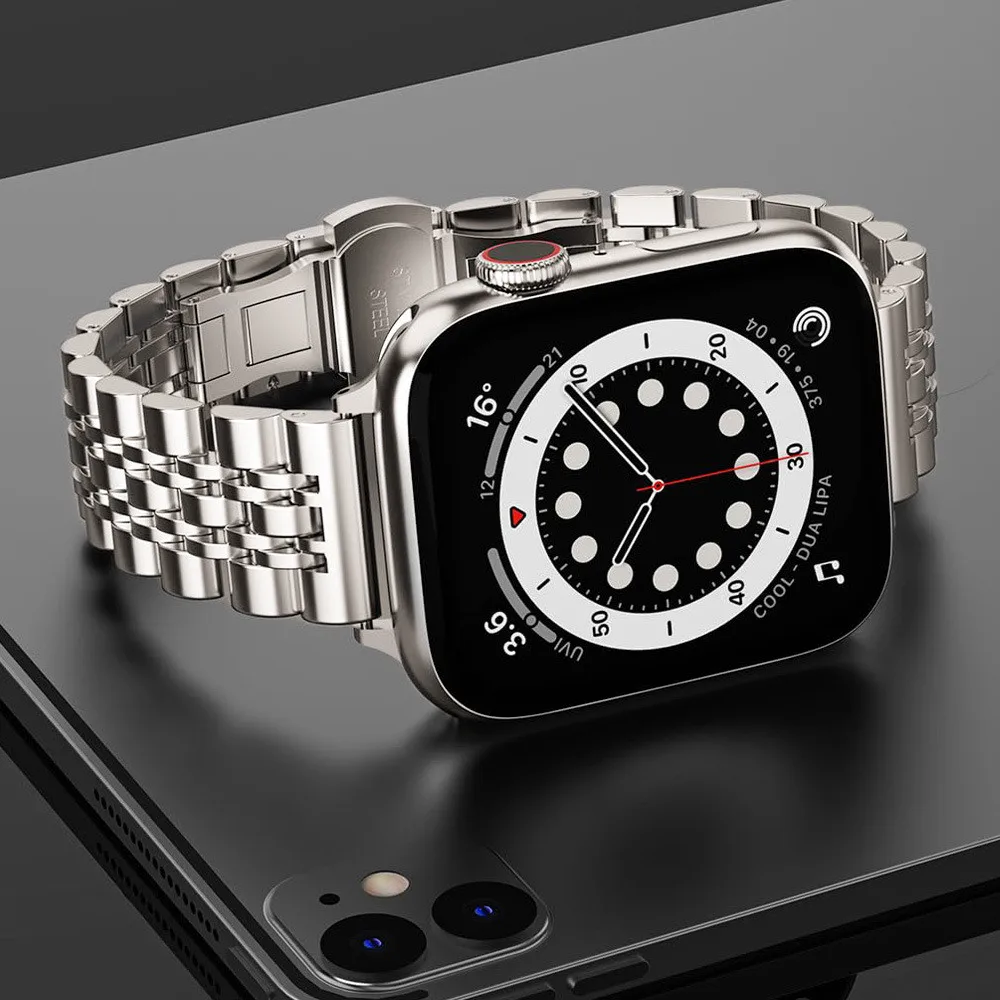 الفرقة + حالة ل سوار ساعة أبل 44 مللي متر 42 مللي متر 45 مللي متر 38 مللي متر 41 مللي متر 40 مللي متر سوار معدني Iwatch سلسلة 9 8 7 6 SE 5 4 3 غطاء حافظة من البولي يوريثان #1