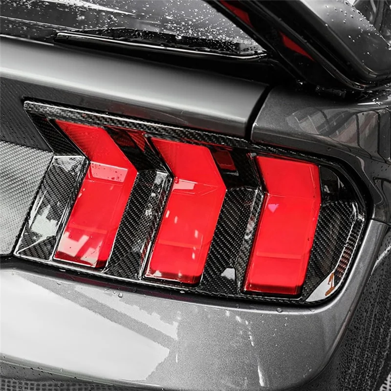 

Authentic Car Rear Tailligh Lamp Cover Trim For Ford Mustang S650 GT Dark Horse Ecoboost GT 2024 2025 Carbon Fiber Accessories