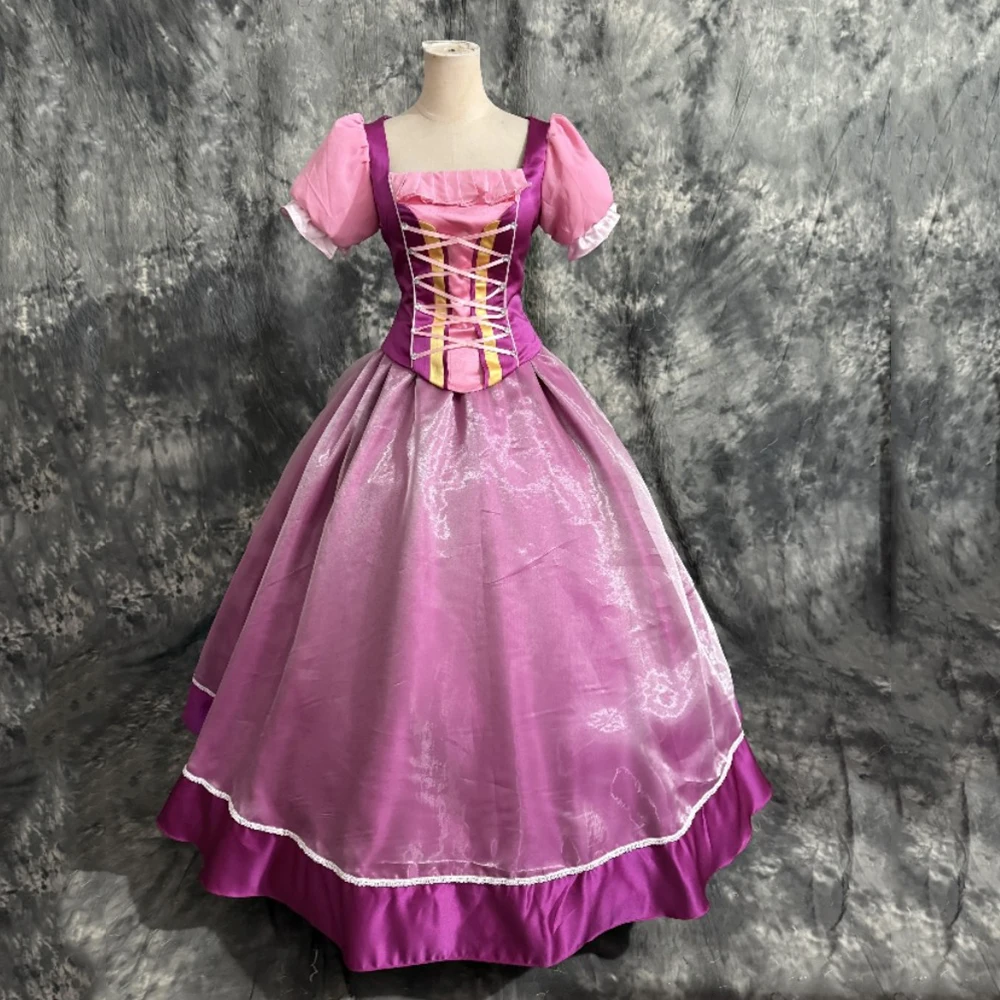 Rapunzel Prinzessinnenkleid Cosplay Lila Damenkleid Kostüm Maßgeschneidertes Ballkleid Partykleid Halloween Weihnachtsanzug Fantasie-Outfit