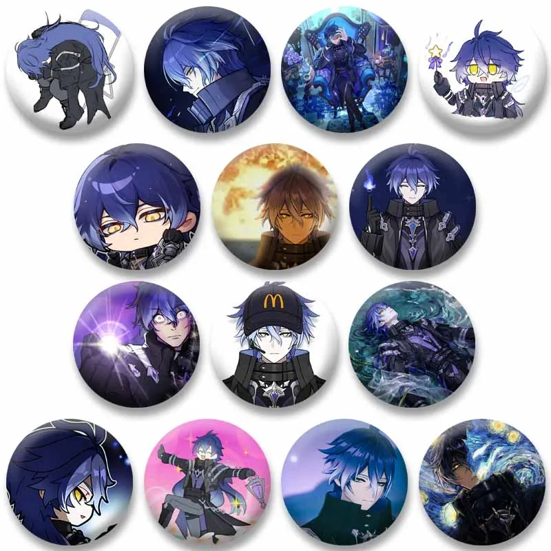 Cute Funny Genshin Impact Flins Enamel Pins Pop Game Figure Chibi Brooches Jewelry Accessories Cartoon Lapel Badge for XMAS Gift