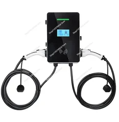 Ev Oplader Ac 14kw * 2 Dubbele Elektrische Auto Laadstation 32a Gbt Ev Snel Laadstation Wallbox