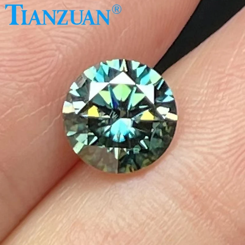 Multicolor Color 8mm Si Round Shape Brilliant cut Sic Material Moissanite Loose Gem Stone For Jewelry Making DIY Material