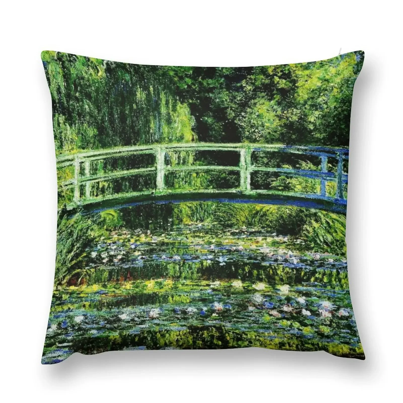 Claude Monet The Japanese Footbridge - Les Nympheas Blancs Throw Pillow Pillow Case Christmas Sofas Covers pillow