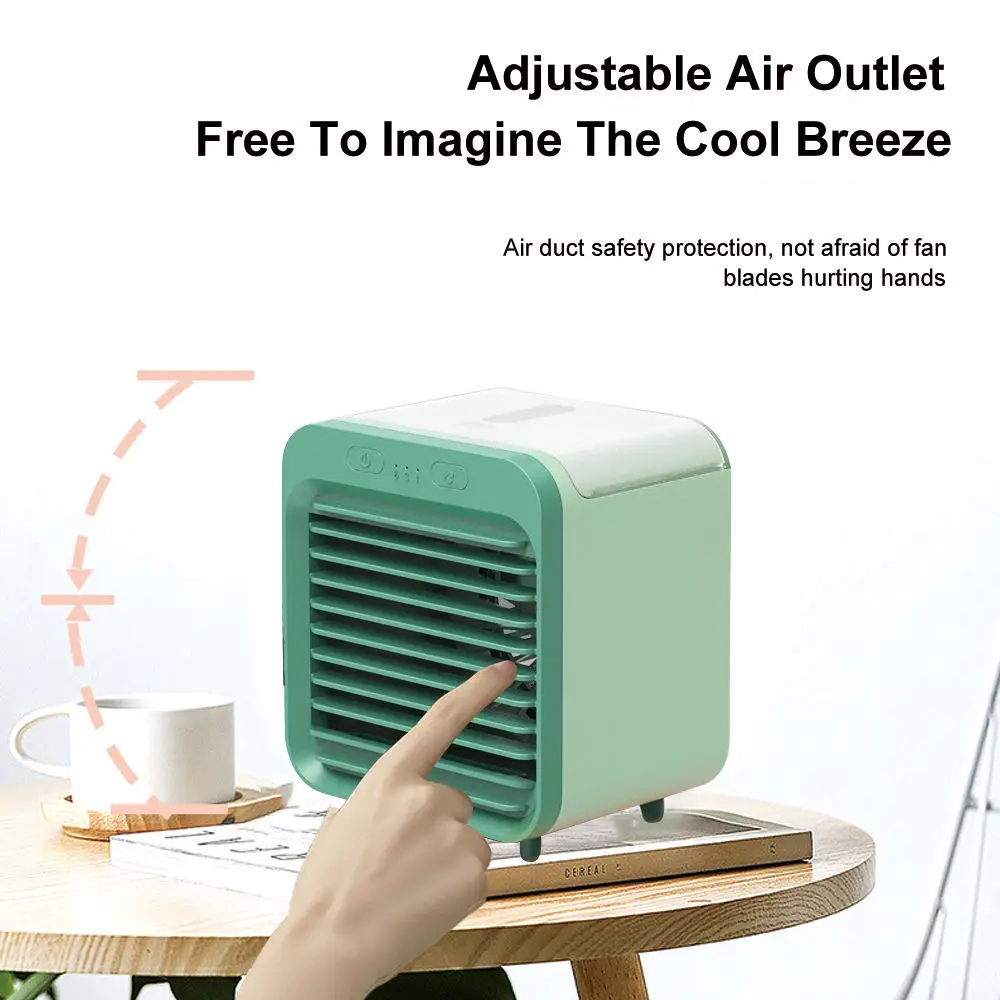 Xiaomi-ventilador humidificador portátil, Enfriador de aire acondicionado de 3 velocidades, recargable por USB, para escritorio, oficina y dormitorio, 2024