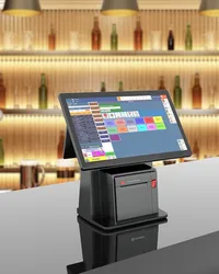 New product 14.1 inch windows touch POS machine internal 80mm printer All In One Pc  scan  function with 10.1