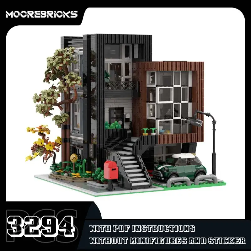 Hot Selling Villa modulare Bausteine moderne Architektur Haus Modell fort geschrittene Ziegel Bau Spielzeug Kinder Weihnachts geschenk