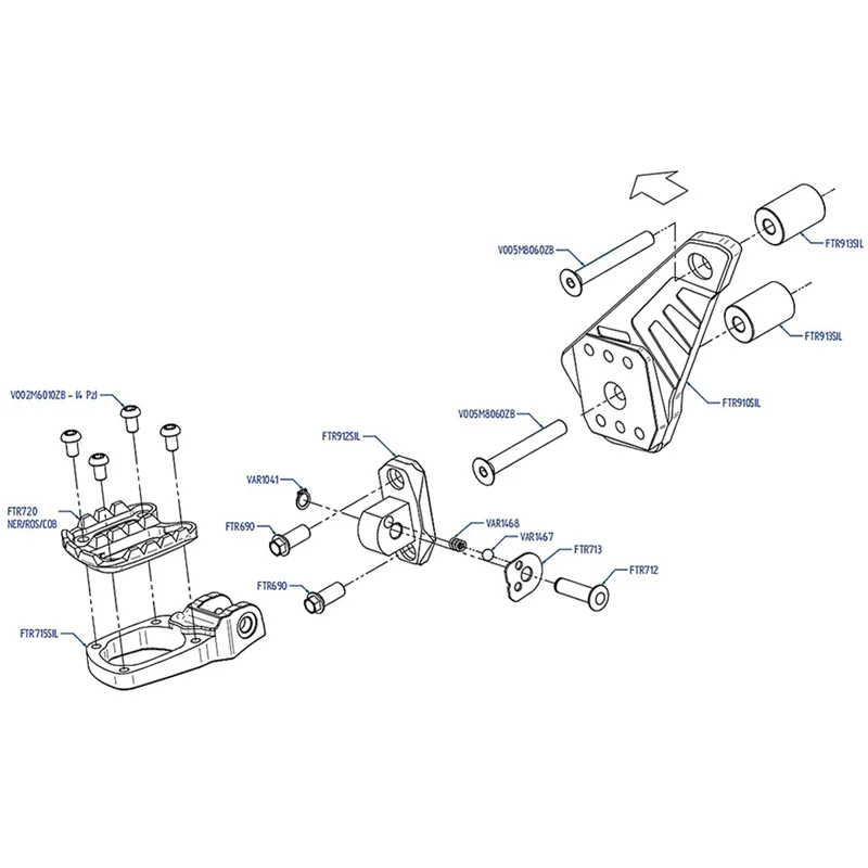 

Motorcycle Footpegs Footpegs For HONDA XADV 750 Passenger Rear Fold Footrest Silver