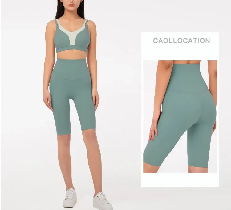 Women Sports Short Yoga Shorts High Waist Breathable Soft Fitness Tight Women Yoga Legging Shorts Cycling Athletic Gym Shorts