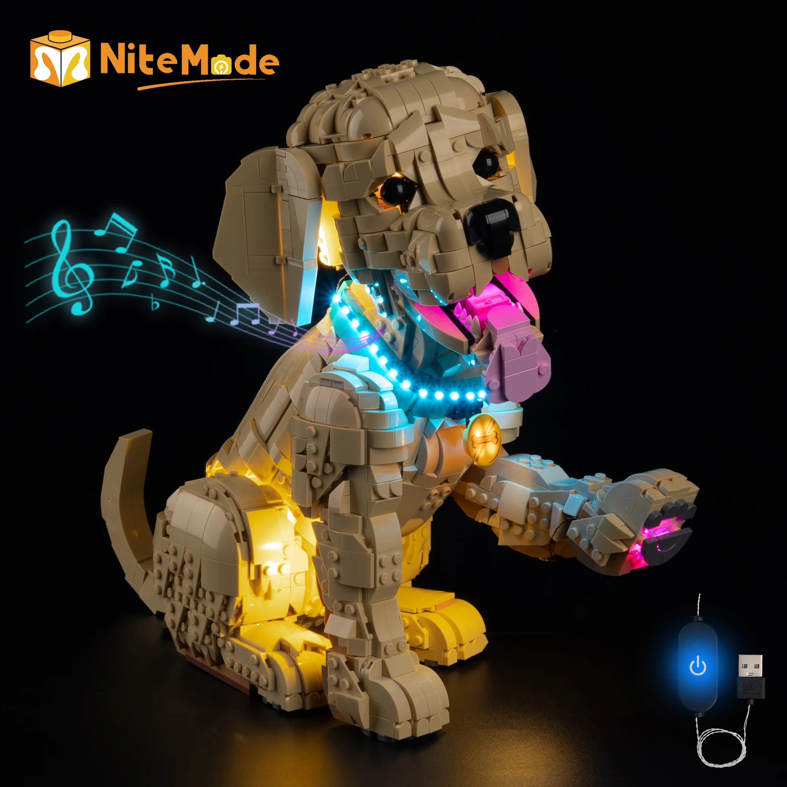 

Easylite Led Light Set Suitable for Lego Golden Retriever Puppy 11384 (No Model)