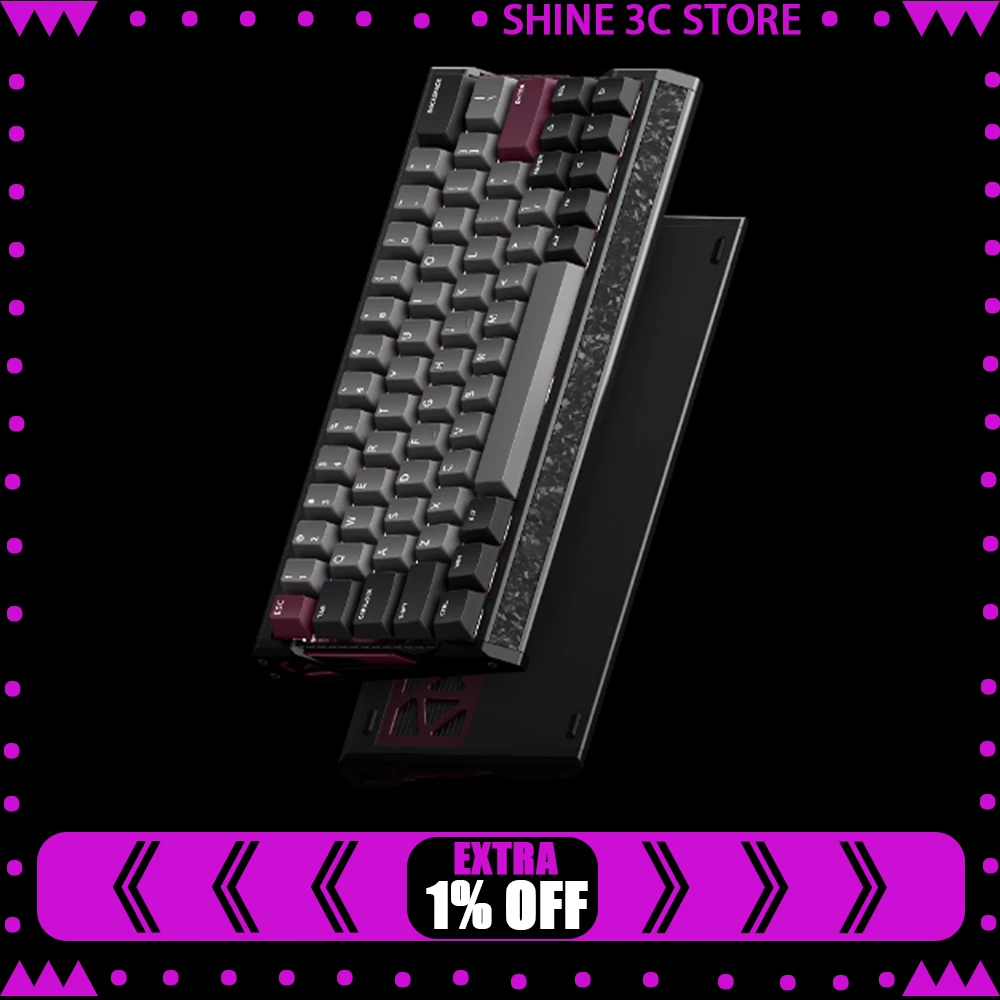 

IQUNIX EV63 Magnetic Axis Keyboard Aluminum Mystic X-Axis Pro Keyboard EV63 0.01mm RT 8K PBT Gaming FPS MAT2.0 Office Keyboards